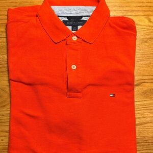 Tommy Hilfiger Men's Bright Orange Polo Shirt